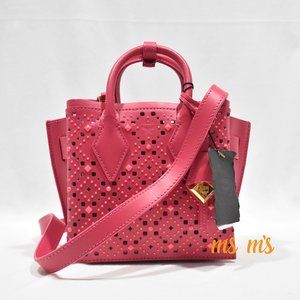 NWT MCM Pink Leather studs Crossbody tote